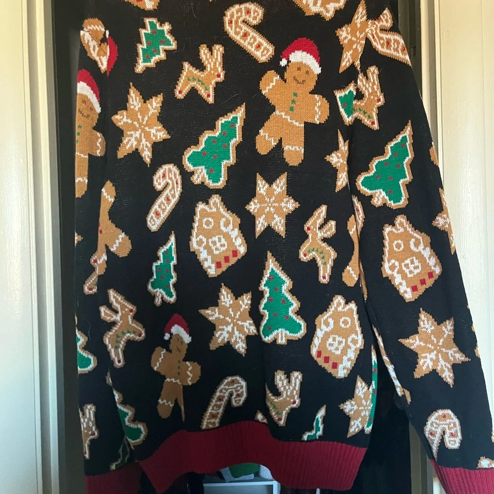 Ugly Christmas Sweater in Red and Brown - Picture 3 of 3